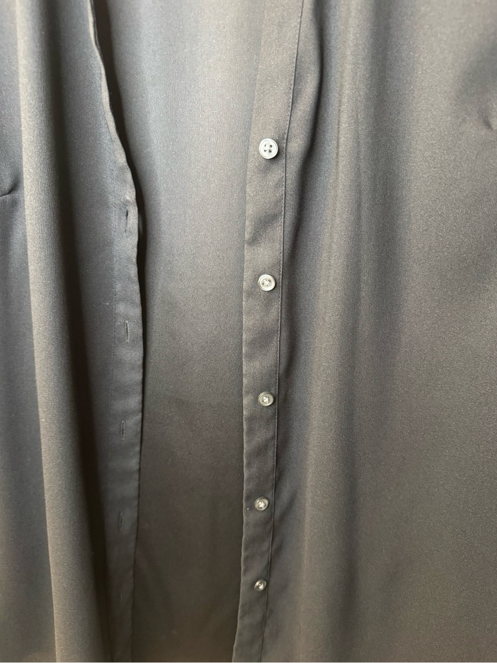 Women’s Ann Taylor Solid Black Button Down Blouse Size M - Picture 8 of 14